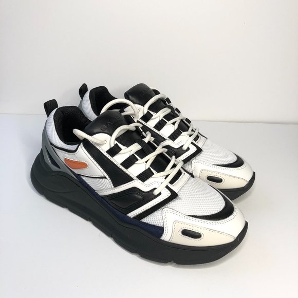 $320 Sandro Paris Marine White Leather Athletic Shoe Sneakers Size 43 AS IS - Picture 1 of 9